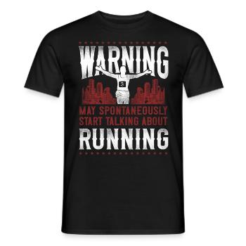 Running Runner Half Marathon - Men's T-Shirt - black - Front - AI Model Male 178 light (178cm)