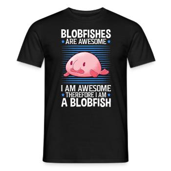 Blobfish are fantastically ugly fish memes - Men's T-Shirt - black - Front - AI Model Male 178 light (178cm)