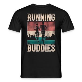 Running Runner Half Marathon - Men's T-Shirt - black - Front - AI Model Male 178 light (178cm)