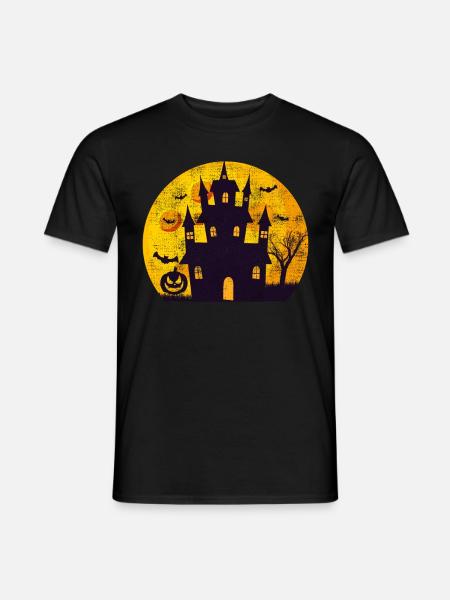 Grusel Schloss Halloween - Männer T-Shirt - Schwarz