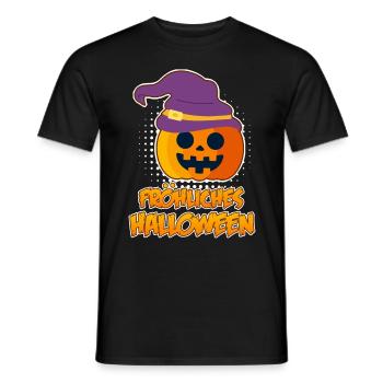 Halloween Kürbis Happy Halloween - Männer T-Shirt - Schwarz - Vorne - AI Model Male 178 light (178cm)