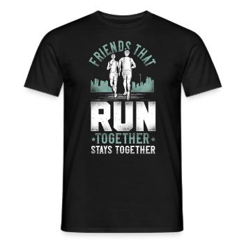 Running Runner Half Marathon - Men's T-Shirt - black - Front - AI Model Male 178 light (178cm)