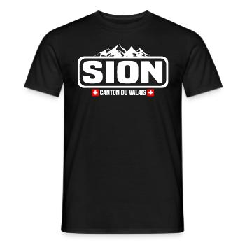 sion - Männer T-Shirt - Schwarz - Vorne - AI Model Male 178 light (178cm)