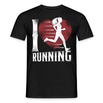 Running Runner Half Marathon Heart - Männer T-Shirt - Schwarz - Vorne - AI Model Male 178 light (178cm)