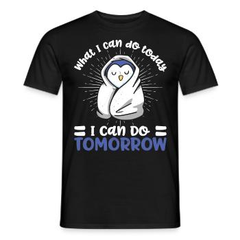 Awesome Penguin Cartoon Cute Ghost Animal Gesche - Men's T-Shirt - black - Front - AI Model Male 178 light (178cm)