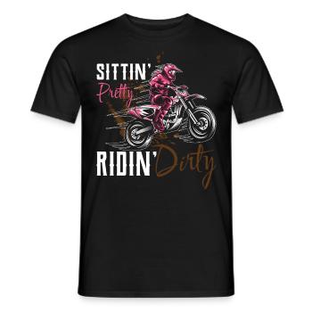 Motorcross Motorradfahrer Biker MTB Motorrad Gesch - Männer T-Shirt - Schwarz - Vorne - AI Model Male 178 light (178cm)