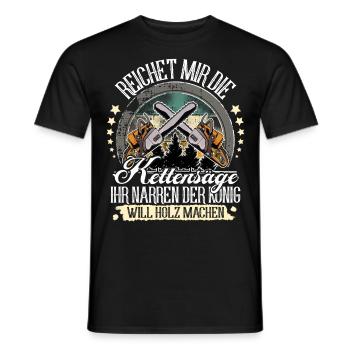 Holzfäller Baumfäller - Männer T-Shirt - Schwarz - Vorne - AI Model Male 178 light (178cm)