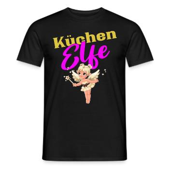 Küchen Elfe Shirt Design für eine gute Köchin - Männer T-Shirt - Schwarz - Vorne - AI Model Male 178 light (178cm)
