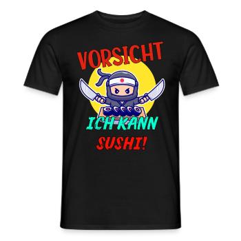 Sushi Design für Sushi Liebhaber wer gerne Sushi m - Männer T-Shirt - Schwarz - Vorne - AI Model Male 178 light (178cm)