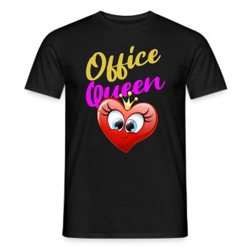 Office Queen Heart colles Design für das Büro - Männer T-Shirt - Schwarz - Vorne - AI Model Male 178 light (178cm)