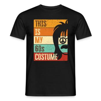 Costume de fête des années 60 des années soixante des années 1960 - T-shirt homme - noir - Devant - AI Model Male 178 light (178cm)