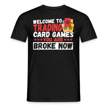 Welcome to Trading Card Games Trading Card Game - Men's T-Shirt - black - Front - AI Model Male 178 light (178cm)
