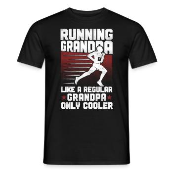 Running Runner Half Marathon - Men's T-Shirt - black - Front - AI Model Male 178 light (178cm)