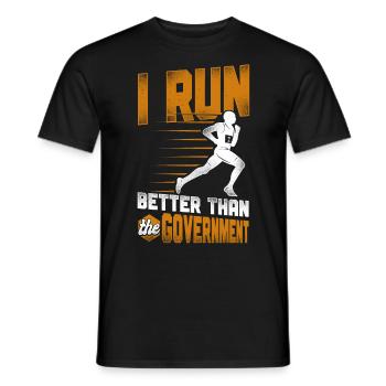 Running Runner Half Marathon - Men's T-Shirt - black - Front - AI Model Male 178 light (178cm)
