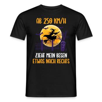 Tempolimit für Besen Hexe Halloween - Männer T-Shirt - Schwarz - Vorne - AI Model Male 178 light (178cm)