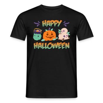 Happy Halloween - Männer T-Shirt - Schwarz - Vorne - AI Model Male 178 light (178cm)