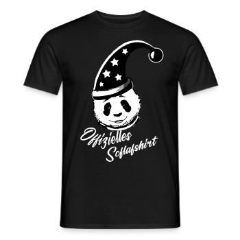 schlafshirt,offizielles schlafshirt,panda - Männer T-Shirt - Schwarz - Vorne - AI Model Male 178 light (178cm)