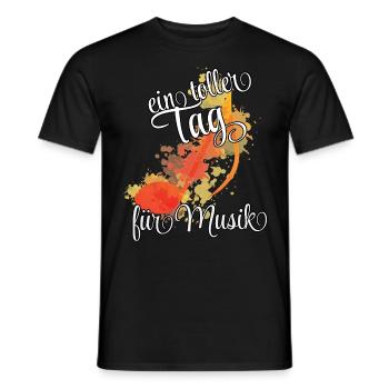 Musik Musikliebhaber ein toller Tag für Musik - Männer T-Shirt - Schwarz - Vorne - AI Model Male 178 light (178cm)