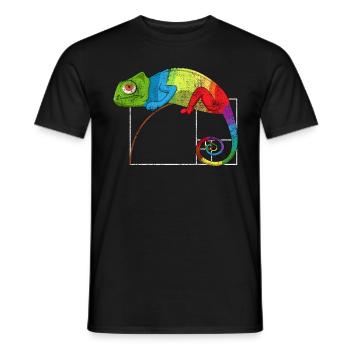 Fibonacci Tag Goldenes Ratio Mathe Chamäleon - Männer T-Shirt - Schwarz - Vorne - AI Model Male 178 light (178cm)