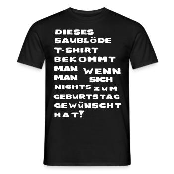 Witziges Geburtstagsgeschenk Geschenk Geburtstag - Männer T-Shirt - Schwarz - Vorne - AI Model Male 178 light (178cm)