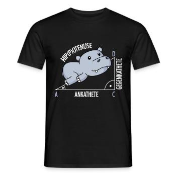 Mathematics Hippotenuse fun math - Men's T-Shirt - black - Front - AI Model Male 178 light (178cm)