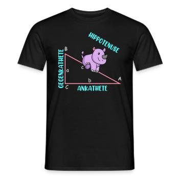 Mathématicien Professeur de mathématiques Hippotenuse - T-shirt homme - noir - Devant - AI Model Male 178 light (178cm)