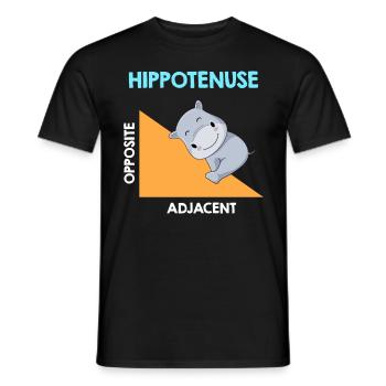 Hippotenuse Algebra Analysis - Männer T-Shirt - Schwarz - Vorne - AI Model Male 178 light (178cm)
