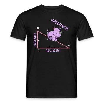 Mathématicien Professeur de mathématiques Hippotenuse - T-shirt homme - noir - Devant - AI Model Male 178 light (178cm)