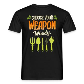 Choisissez votre arme sage jardiniers jardinage - T-shirt homme - noir - Devant - AI Model Male 178 light (178cm)
