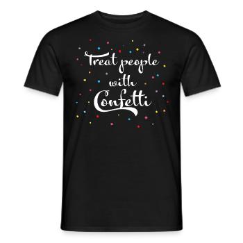 Offrez aux gens des confettis carnavalesque - T-shirt homme - noir - Devant - AI Model Male 178 light (178cm)