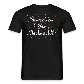 Karneval Konfetti Jeck Kölsch Narr Karnevalist - Männer T-Shirt - Schwarz - Vorne - AI Model Male 178 light (178cm)