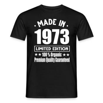 Made in 1973 Vintage Retro Limited Edition - Männer T-Shirt - Schwarz - Vorne - AI Model Male 178 light (178cm)
