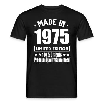 Made in 1975 Vintage Retro Limited Edition - Männer T-Shirt - Schwarz - Vorne - AI Model Male 178 light (178cm)