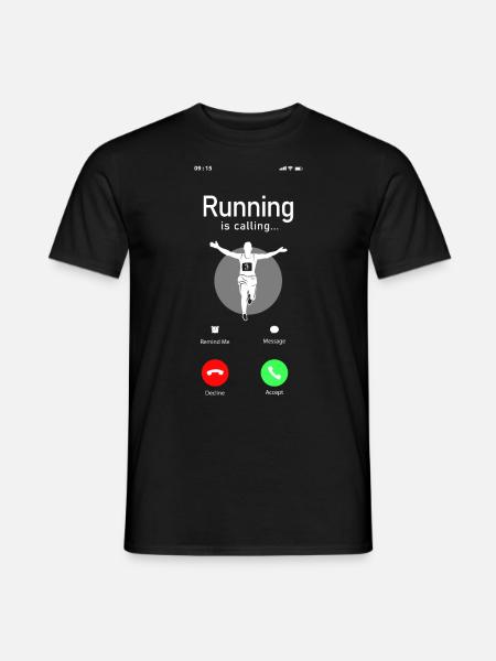 Running Runner Half Marathon Phone - Men's T-Shirt - black