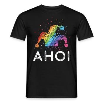Carnaval d’Ahoi Confettis Carnaval FIERTÉ LGBTQ - T-shirt homme - noir - Devant - AI Model Male 178 light (178cm)