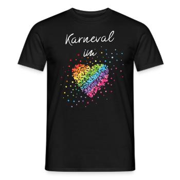 Karneval im Herz Regenbogen LGBTQ Gay Pride - Männer T-Shirt - Schwarz - Vorne - AI Model Male 178 light (178cm)