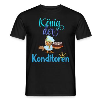 Konditor König der Konditoren Handwerk Beruf - Männer T-Shirt - Schwarz - Vorne - AI Model Male 178 light (178cm)