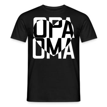 Opa Oma Mutter Vater T-shirt Geschenkidee - Männer T-Shirt - Schwarz - Vorne - AI Model Male 178 light (178cm)