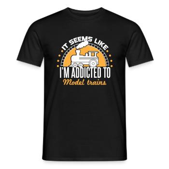 Model Railway Collector Trains Model Building Gift - T-shirt homme - noir - Devant - AI Model Male 178 light (178cm)