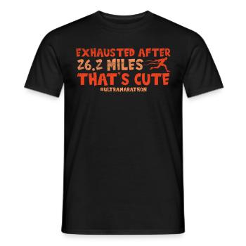 Épuisé après 26,2 miles Ultramarathon - T-shirt homme - noir - Devant - AI Model Male 178 light (178cm)