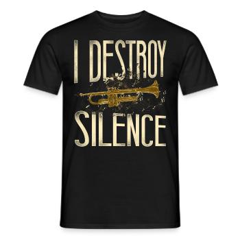 Trompettiste Vintage I Destroy - T-shirt homme - noir - Devant - AI Model Male 178 light (178cm)