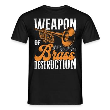 Trumpet Player Vintage Weapon Of - Männer T-Shirt - Schwarz - Vorne - AI Model Male 178 light (178cm)