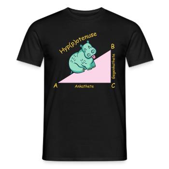 Professeur de mathématiques mathématicien Hippotenuse - T-shirt homme - noir - Devant - AI Model Male 178 light (178cm)