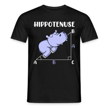 Hippotenuse mathématiques amusantes maths - T-shirt homme - noir - Devant - AI Model Male 178 light (178cm)