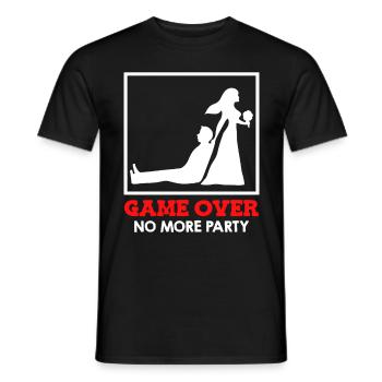 Game Over - Brautpaar Hochzeit - Männer T-Shirt - Schwarz - Vorne - AI Model Male 178 light (178cm)