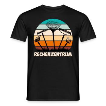 Rechenzentrum Garten - Männer T-Shirt - Schwarz - Vorne - AI Model Male 178 light (178cm)