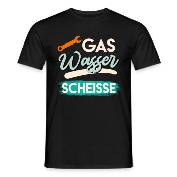 Gas Wasser Scheiße - Männer T-Shirt - Schwarz - Vorne - AI Model Male 178 light (178cm)