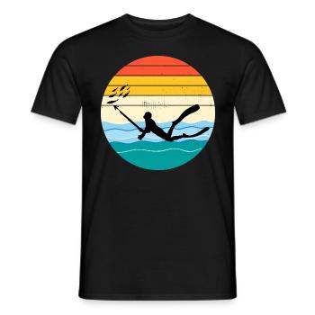 Speerfischen Speerfischen Vintage Retro - Männer T-Shirt - Schwarz - Vorne - AI Model Male 178 light (178cm)