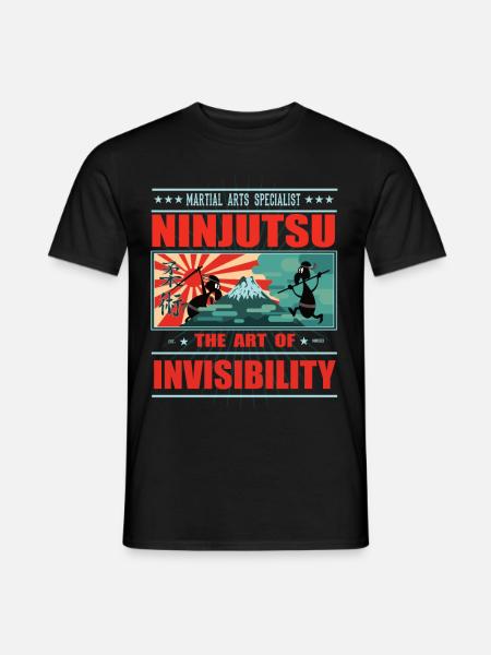 Das lustige Ninjtusu T-Shirt - Ninja, Japan Design - Männer T-Shirt - Schwarz
