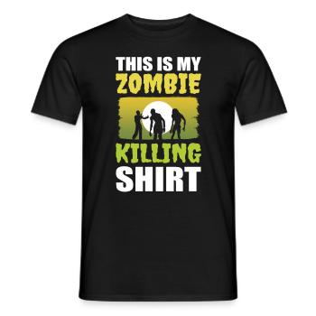 This Is My Zombie Killing Shirt Gamer Zombie - Männer T-Shirt - Schwarz - Vorne - AI Model Male 178 light (178cm)